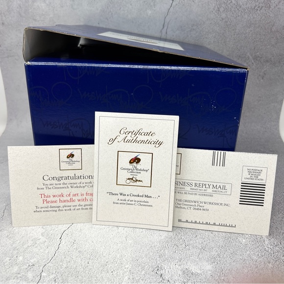 James C Christensen “There Was a Crooked Man” Fine Art Porcelain. - Picture 8 of 8